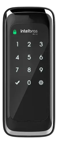 Fechadura digital de sobrepor Intelbras FR 101 com teclado touch iluminado e senha numérica
