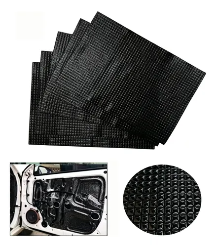 Kit com 30 mantas de isolamento acústico automotivo 40x25cm 2mm em folha de alumínio e borracha butílica