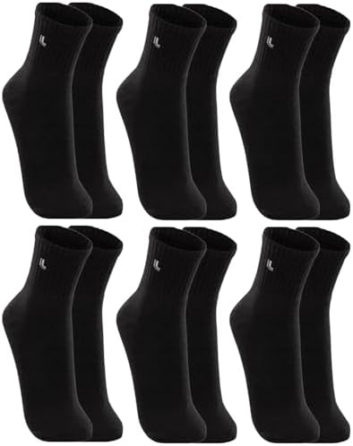 Kit com 6 pares de meias Lupo cano médio modelo 3245 em algodão penteado macio