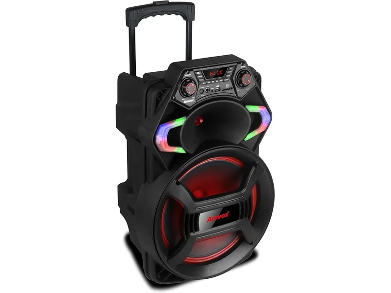 Caixa de Som Amplificada Amvox ACA 550 Strondo II 550W RMS com Luzes LED