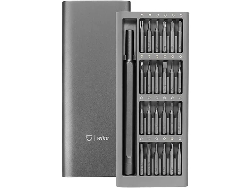 Xiaomi Kit de chave de fenda Mijia Wiha para uso diário, 24 pontas magnéticas de precisão, chave de fenda de alumínio