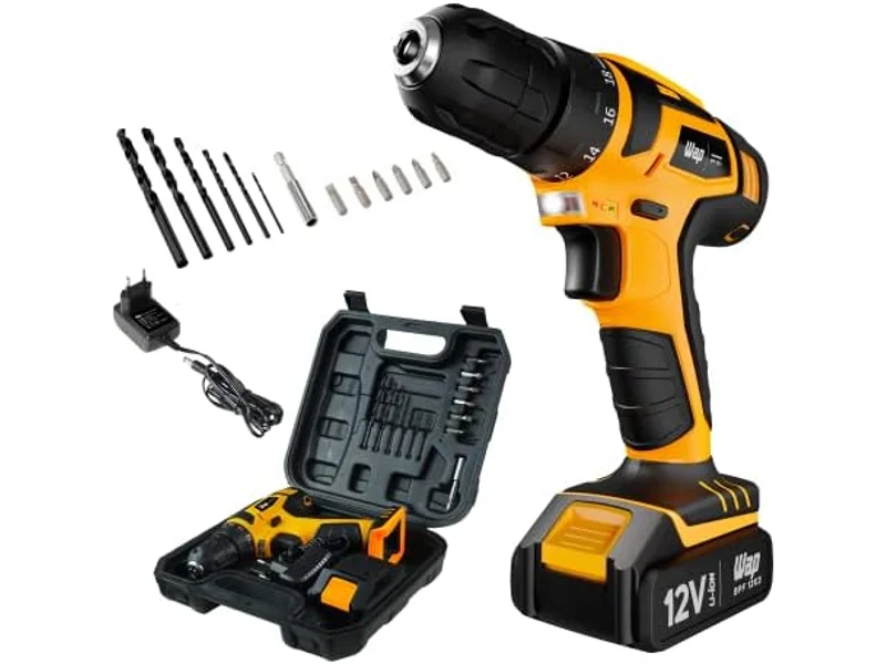 Parafusadeira e Furadeira de Impacto WAP BPI 380 12V Íon de Lítio Bivolt