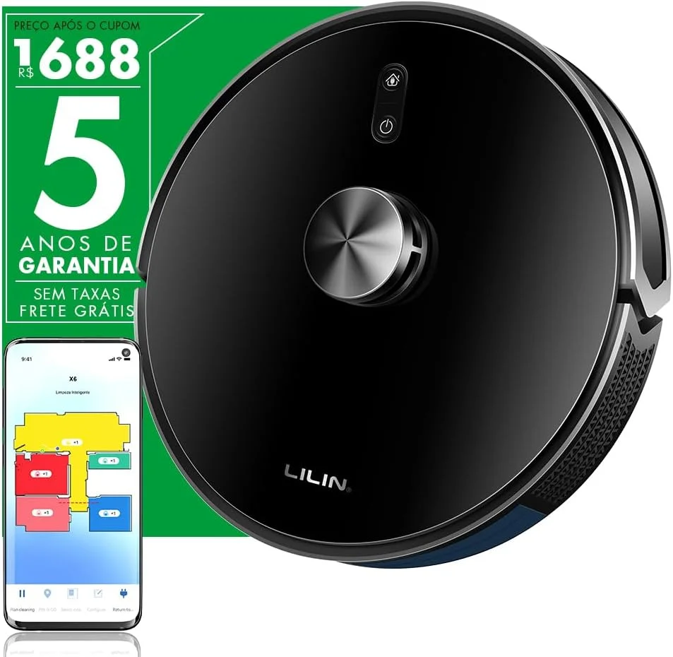Robô Aspirador Inteligente Xiaomi Robot Vacuum E10 com Mop e 4000Pa