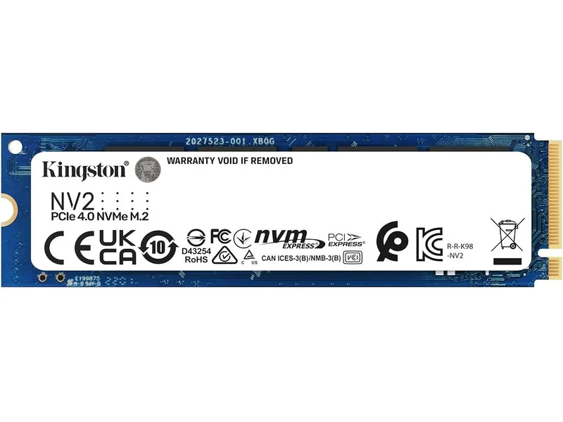 SSD Kingston NV2 1TB NVMe M.2 2280 (Leitura até 3500MB/s e Gravação até 2100MB/s)
